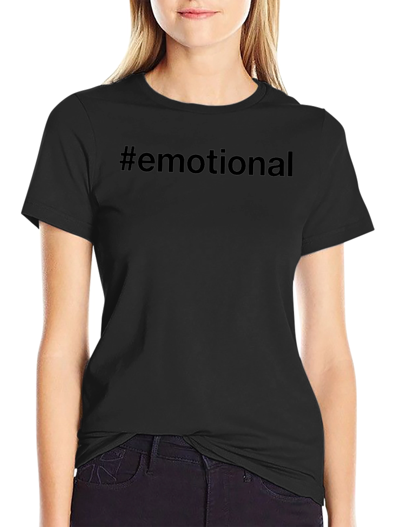#Emotional Black T-Shirt - Express Yourself