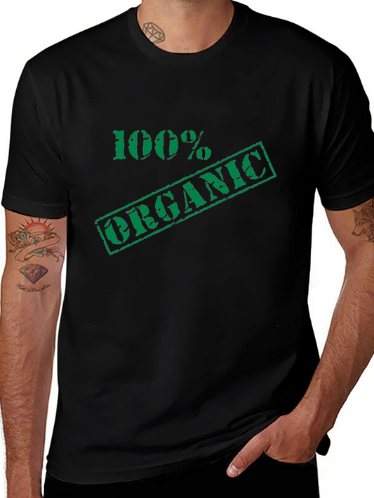 100% Organic Graphic Tee - Black Cotton T-Shirt