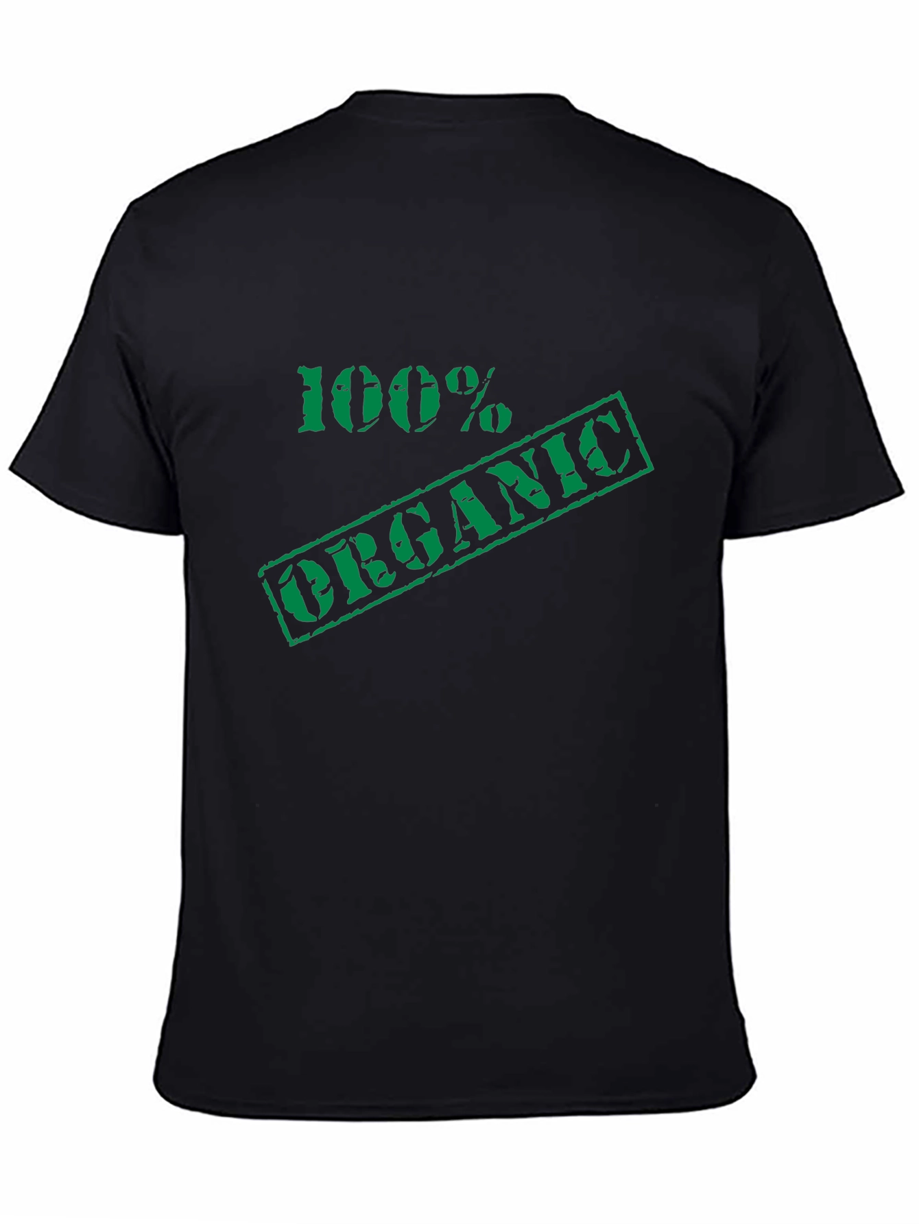 100% Organic Graphic Tee - Black Cotton T-Shirt