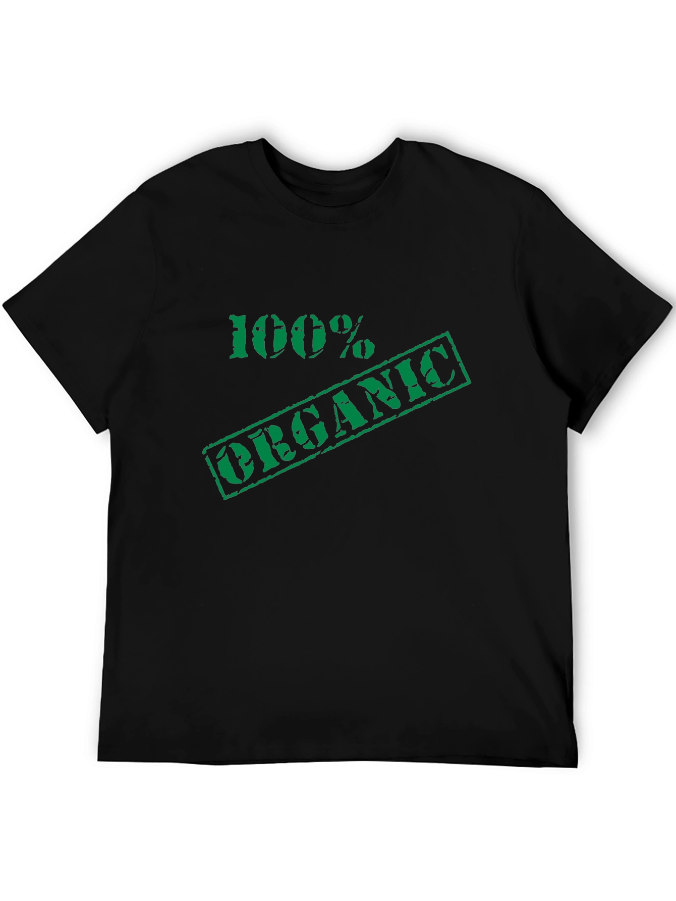 100% Organic Graphic Tee - Black Cotton T-Shirt
