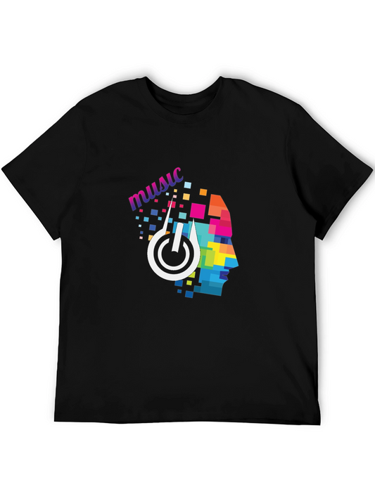 Music Lover Tee: Abstract Headphone Design
