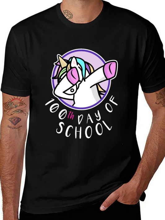 100th Day of School Unicorn Dab T-Shirt